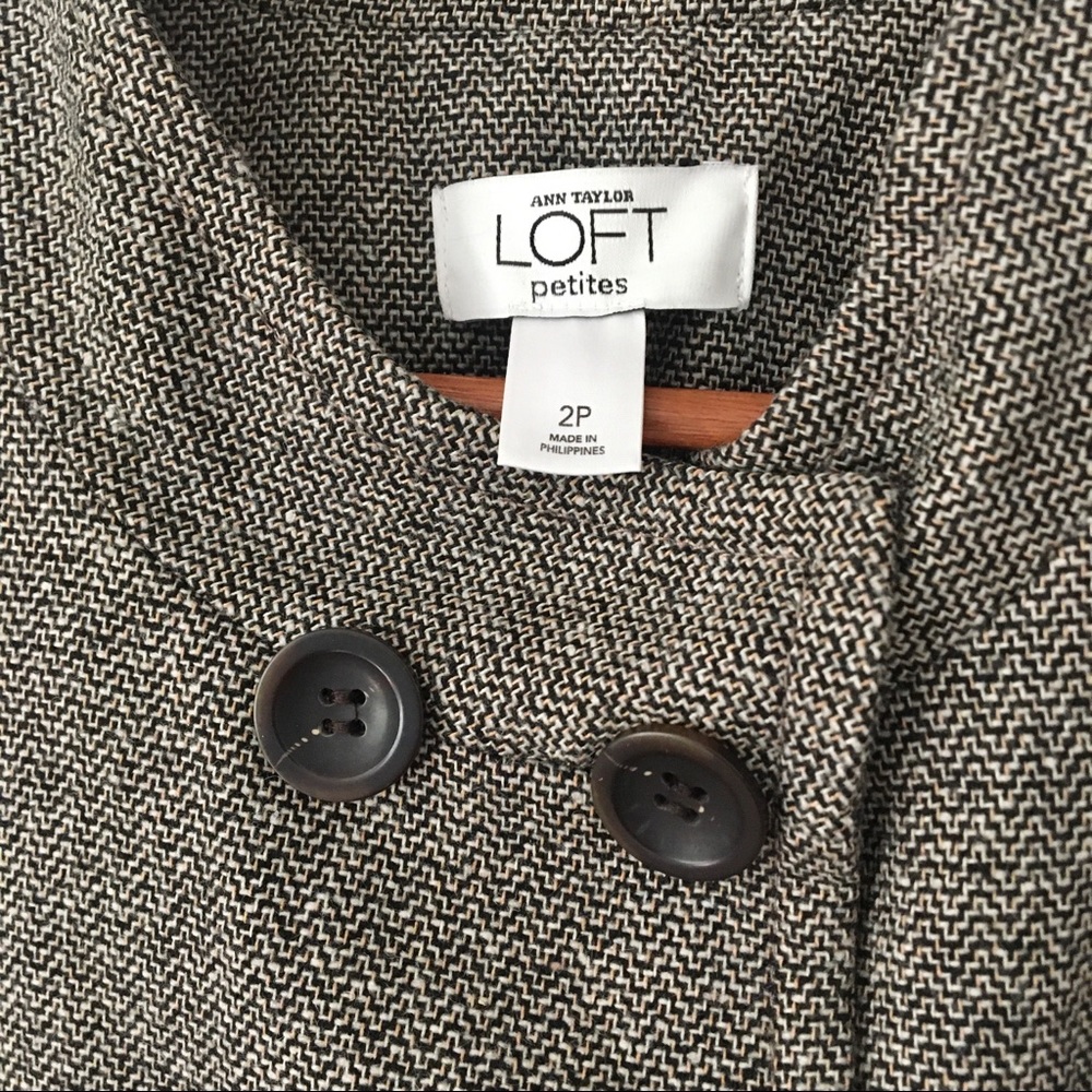 LOFT Double Breasted Wool Blazer - Picture 3 of 4